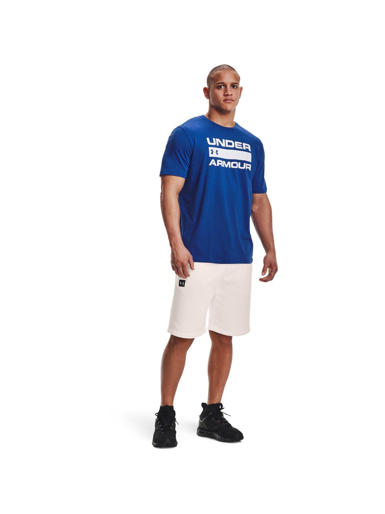 Men Training Team Issue Wordmark Short Sleeve T-Shirt - Blue/White