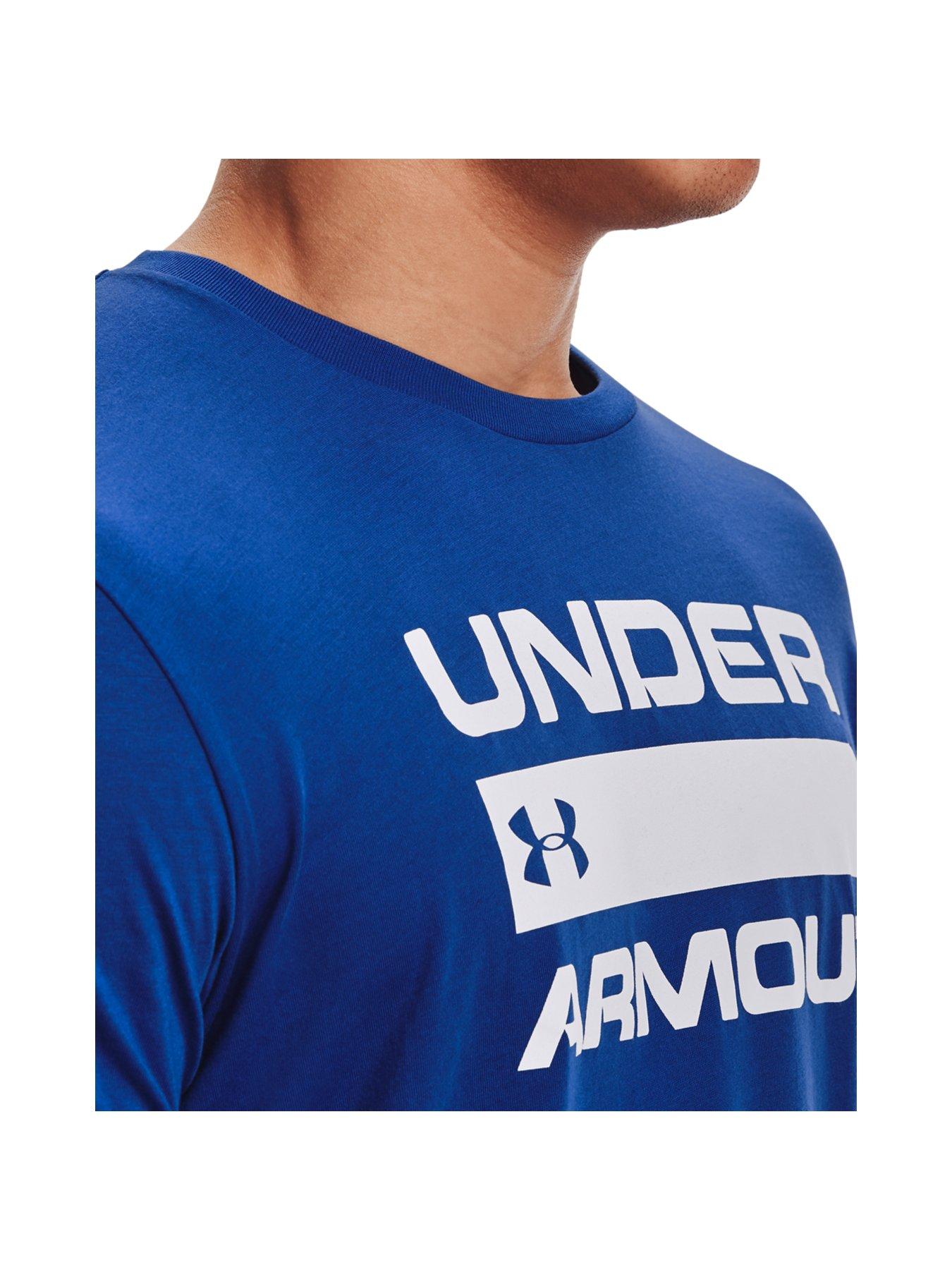 Men Training Team Issue Wordmark Short Sleeve T-Shirt - Blue/White