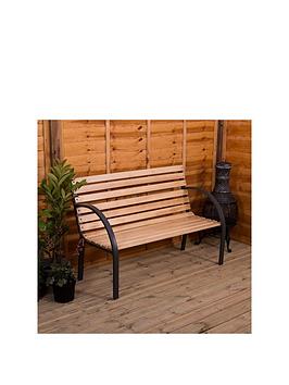 Product photograph of Garden Vida Slatted Garden Bench from very.co.uk