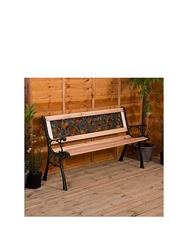 Product photograph of Garden Vida Rose Style Garden Bench from very.co.uk