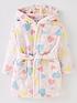  image of mini-v-by-very-girls-hooded-heart-robe-pink