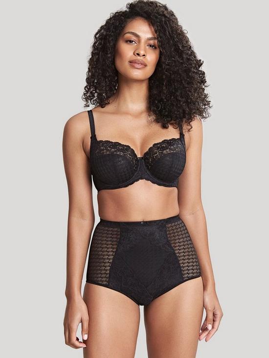 front image of panache-envy-high-waist-shaping-brief-blacknbsp