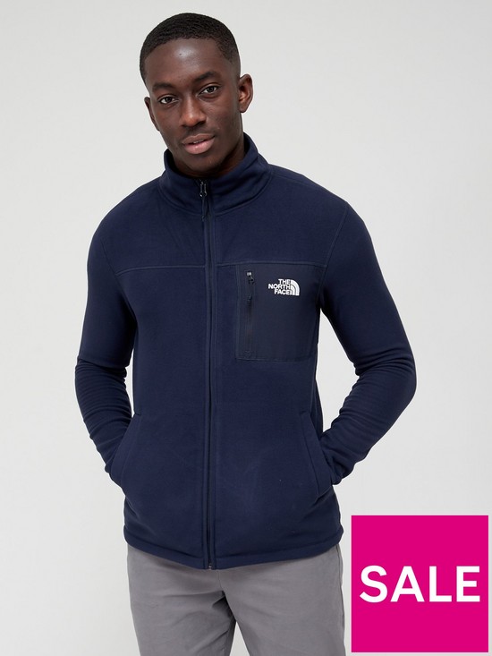 front image of the-north-face-homesafe-full-zip-fleece-navy