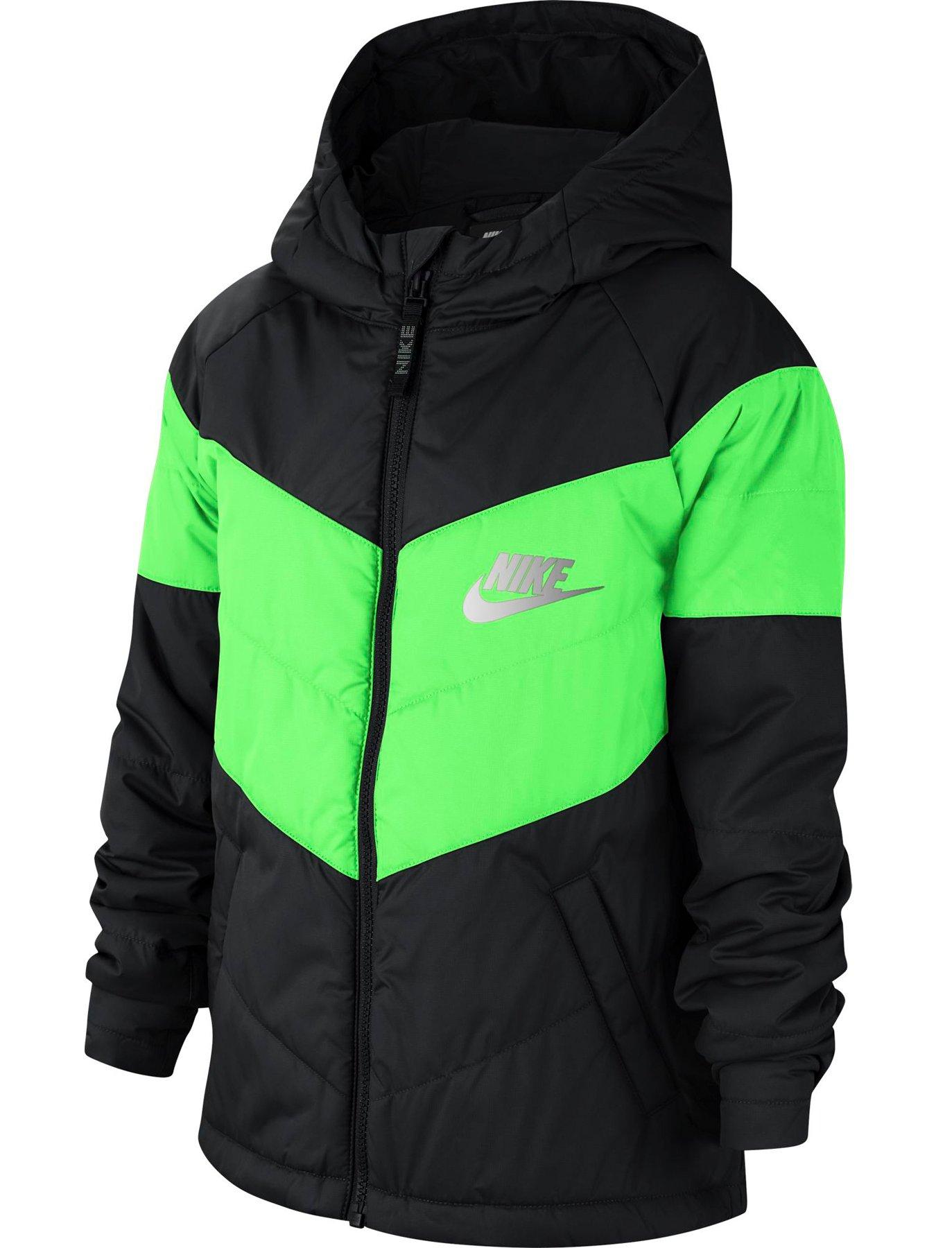 black white and grey nike windrunner