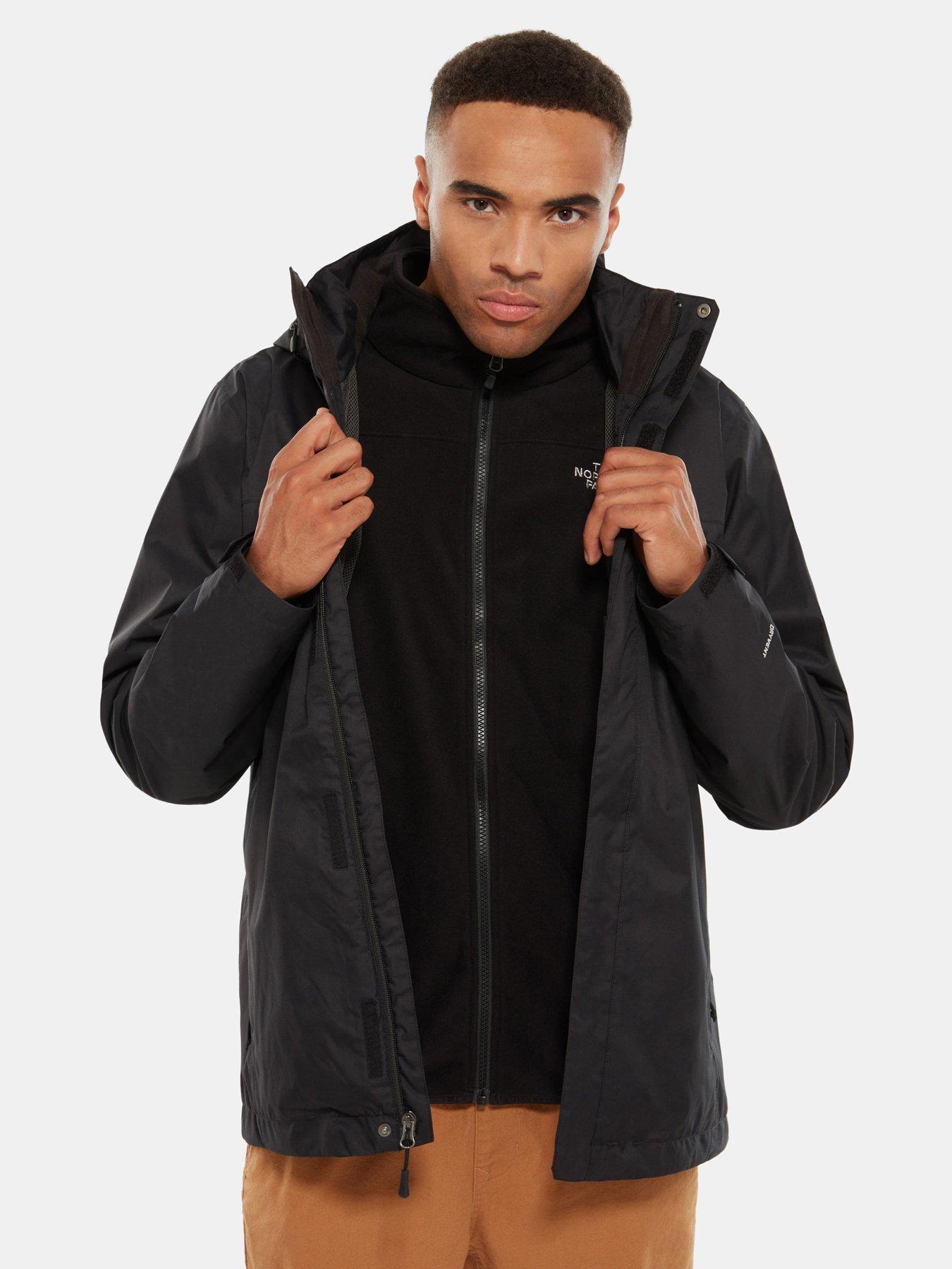 North face store black men's coat