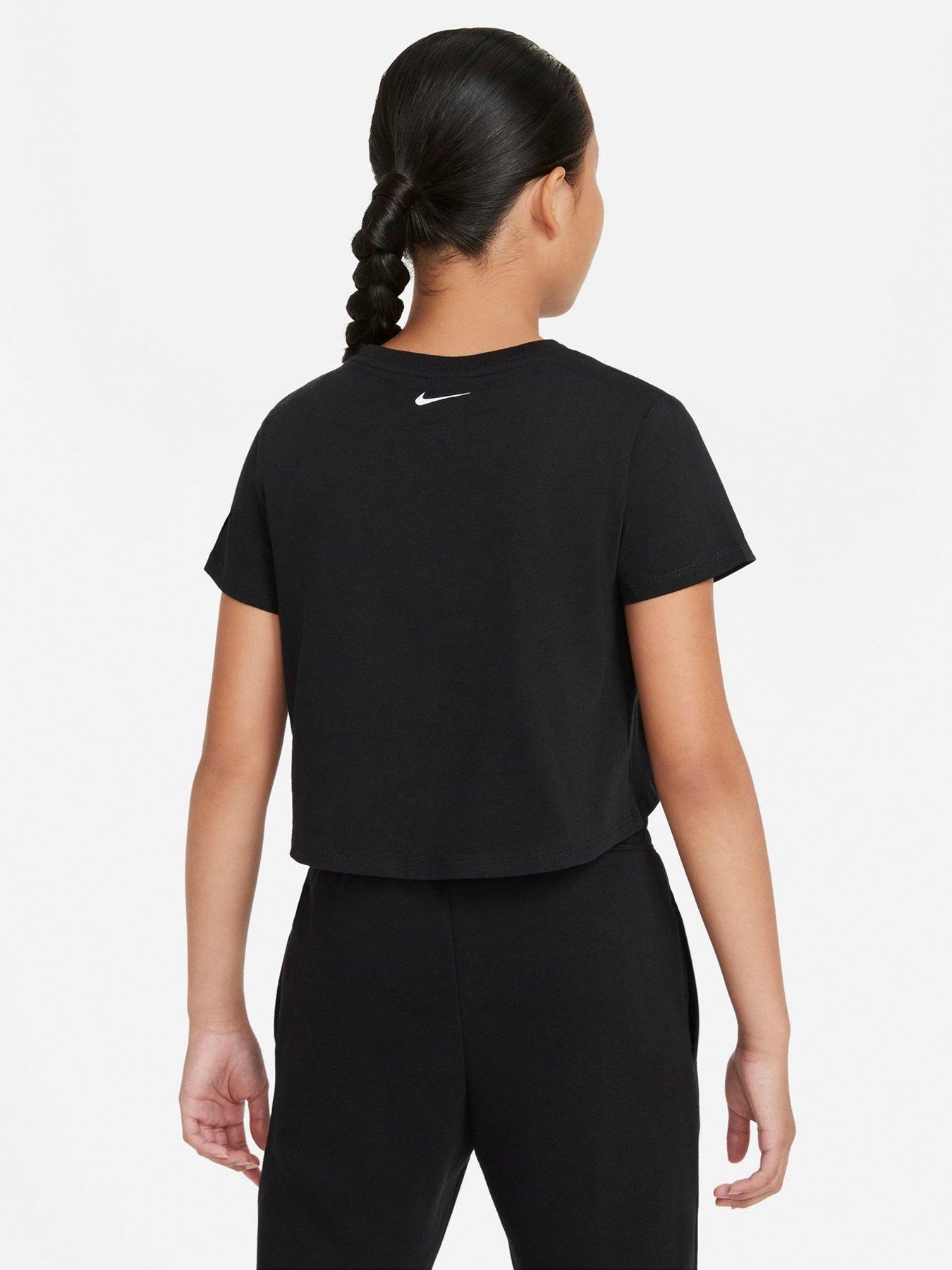 Girls Clothes NSW Short Sleeve Crop T-shirt - Black