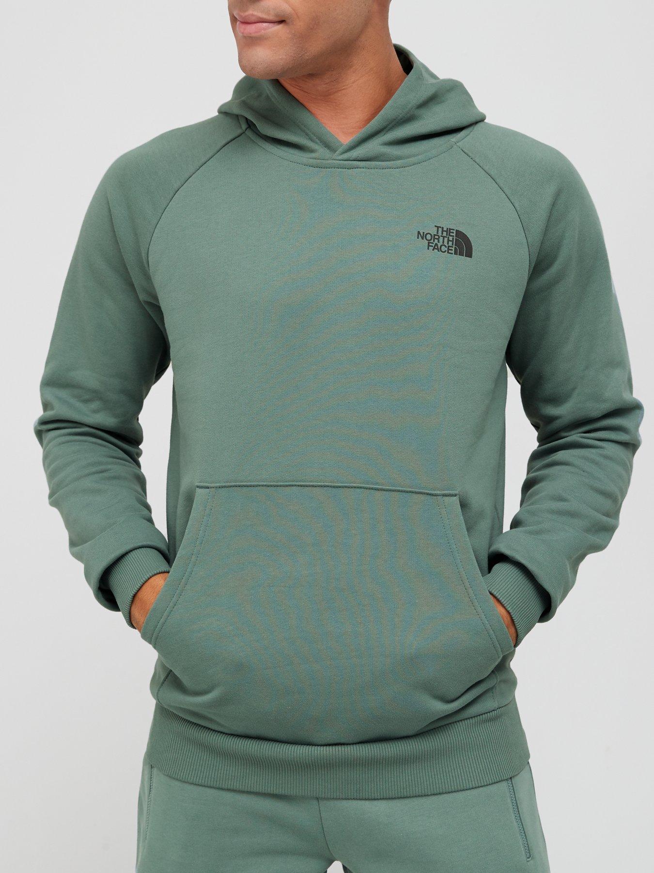 mens green north face hoodie