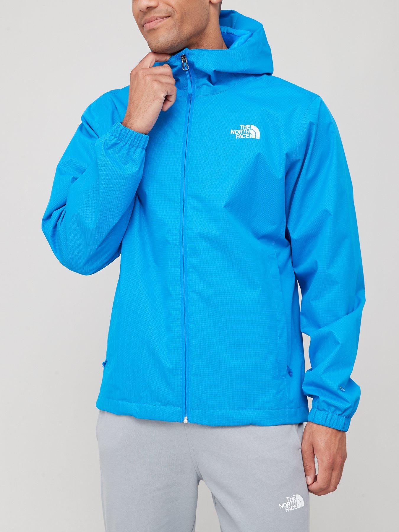 blue north face jacket