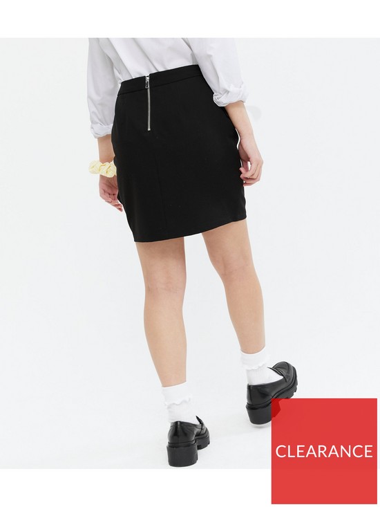 stillFront image of new-look-915-back-to-schoolnbspfrill-skirt-black