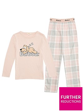 barbour-girls-olivia-tartan-pyjama-set-pink-tartan