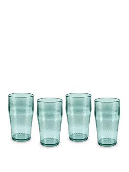 Product photograph of Tower Fresco Set Of 4 Acrylic Beer Glasses from very.co.uk