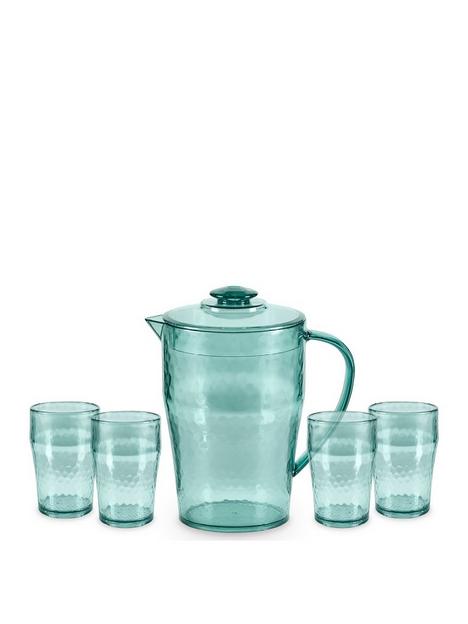 tower-fresco-acrylic-pitcher-set-of-4-tumbler-glasses-set