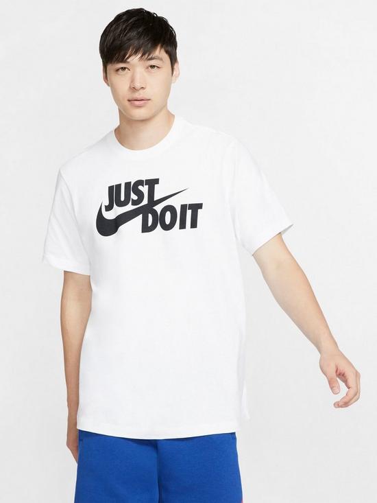 Nike Just Do It T-shirt - White/Black | very.co.uk