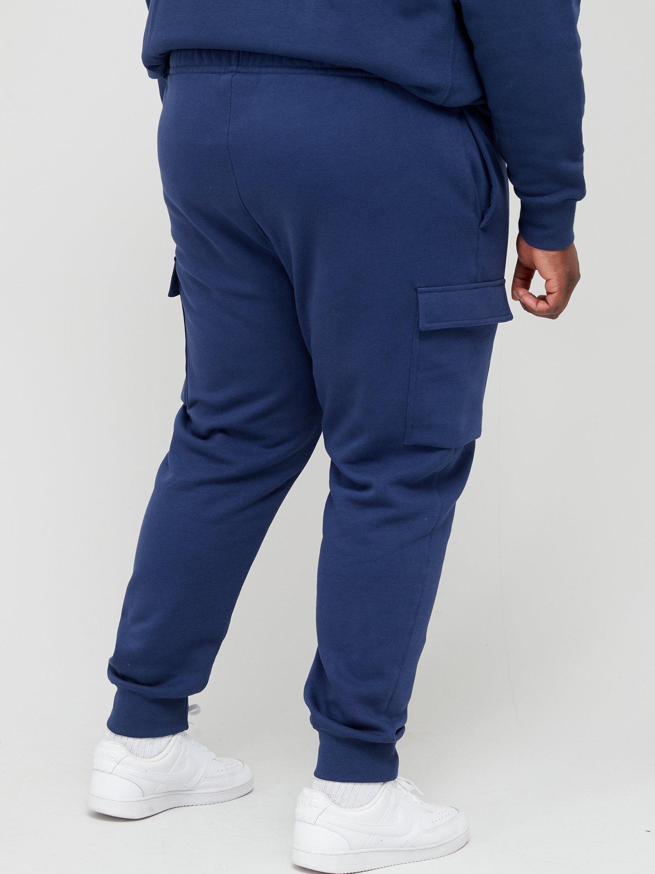 Nike Club Fleece Cargo Joggers (Plus Size) Navy very.co.uk
