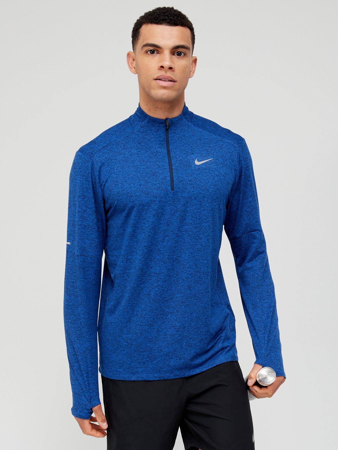 nike running element top in blue