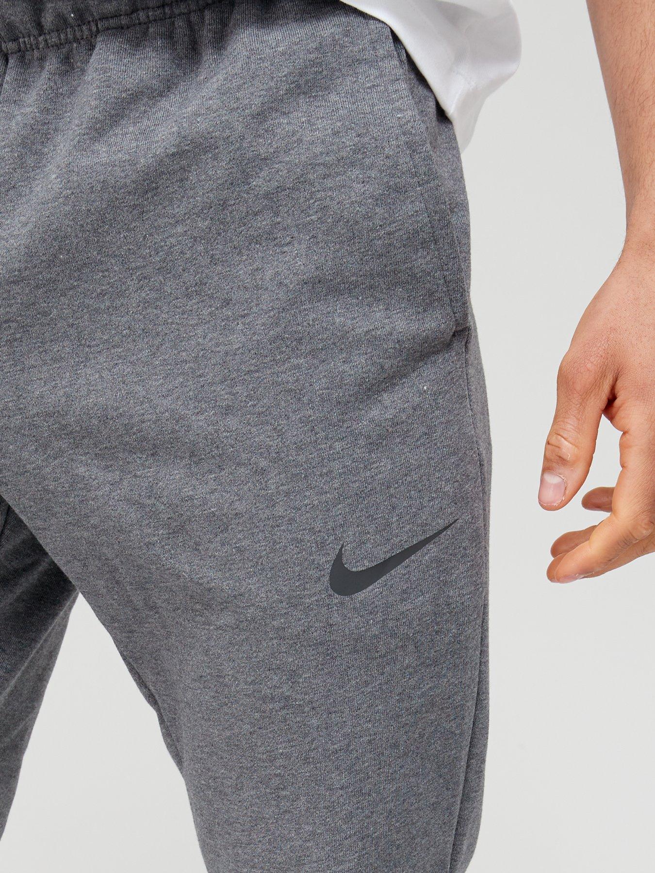 Nike training fleece tapered joggers in dark grey online