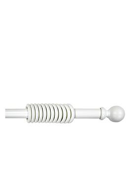 Product photograph of Very Home Galloway 28 Mm Ball Finial Curtain Pole In White from very.co.uk