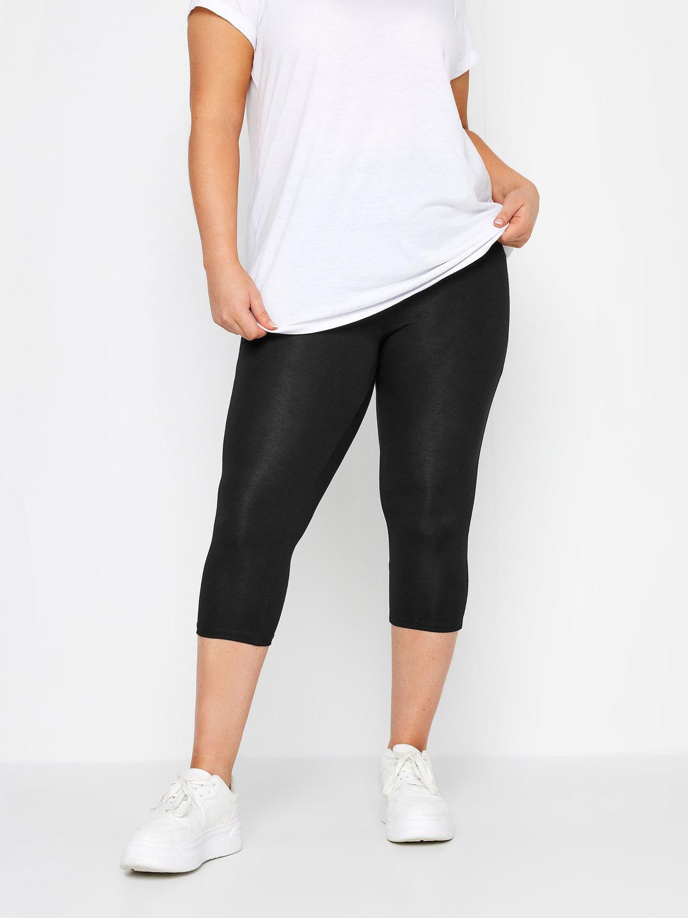 Yours Control Crop Legging, Black, Size 30-32, Women
