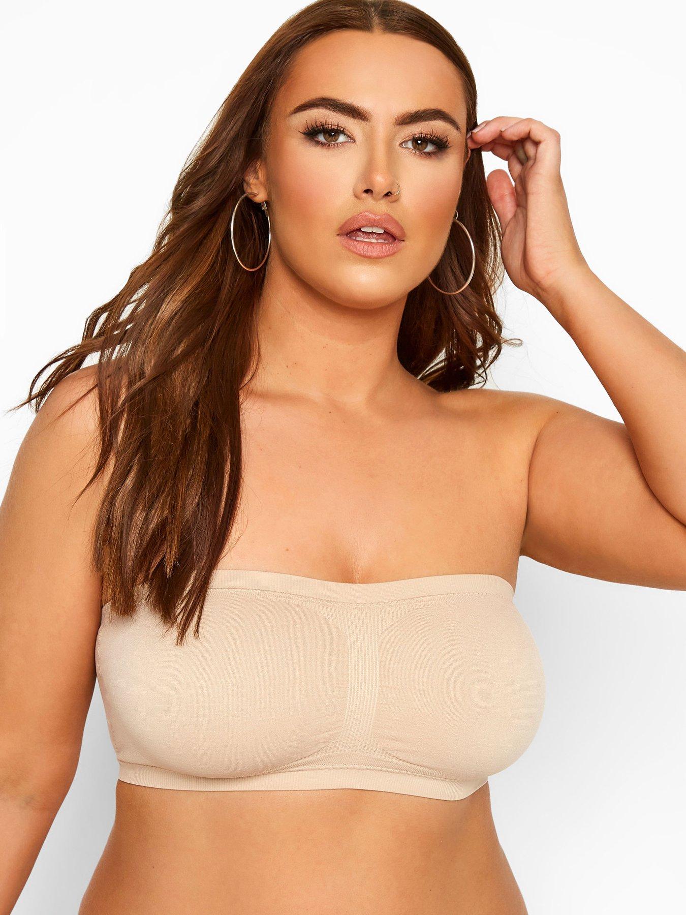 Yours Seamless Bandeau Bra, Nude, Size 26-28, Women