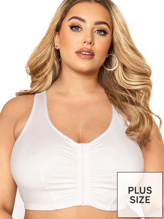 front image of yours-front-fastening-white-bra