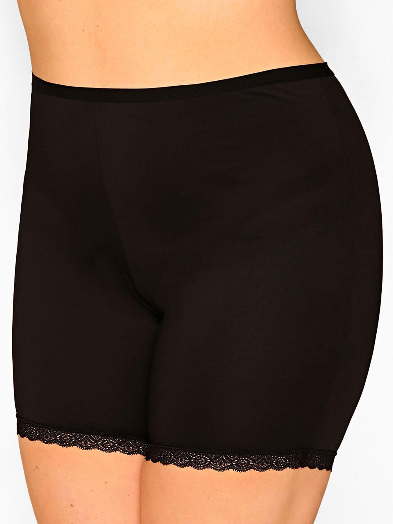 undefined Lace Hem Thigh Smoother..blk - Black