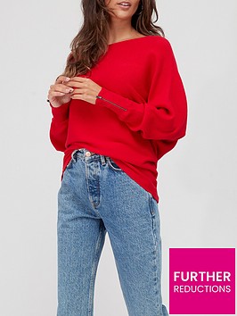 v-by-very-knitted-finenbspottoman-stitch-jumper-red