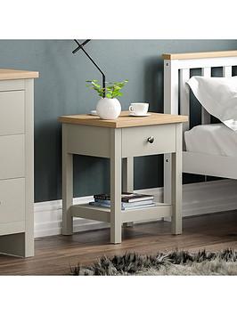 Product photograph of Vida Designs Arlington 1 Drawer Side Table - Grey from very.co.uk