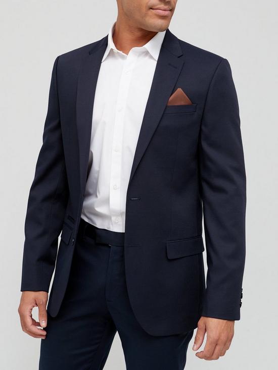 front image of river-island-textured-slim-fit-suit-jacket-navy