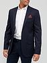  image of river-island-textured-slim-fit-suit-jacket-navy