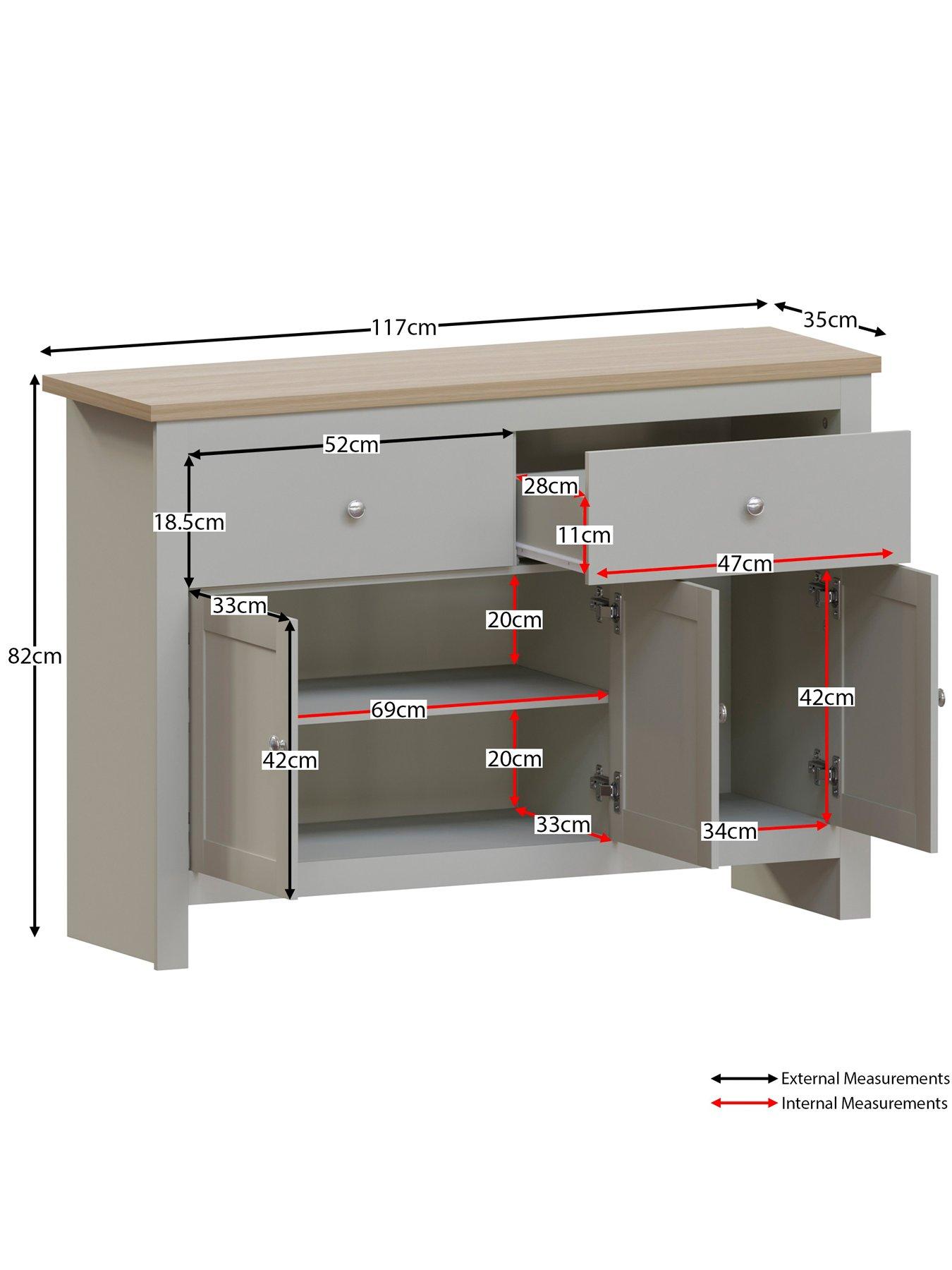 Image 6 of 6 of Vida Designs Arlington 2 Drawer, 3 Door Sideboard