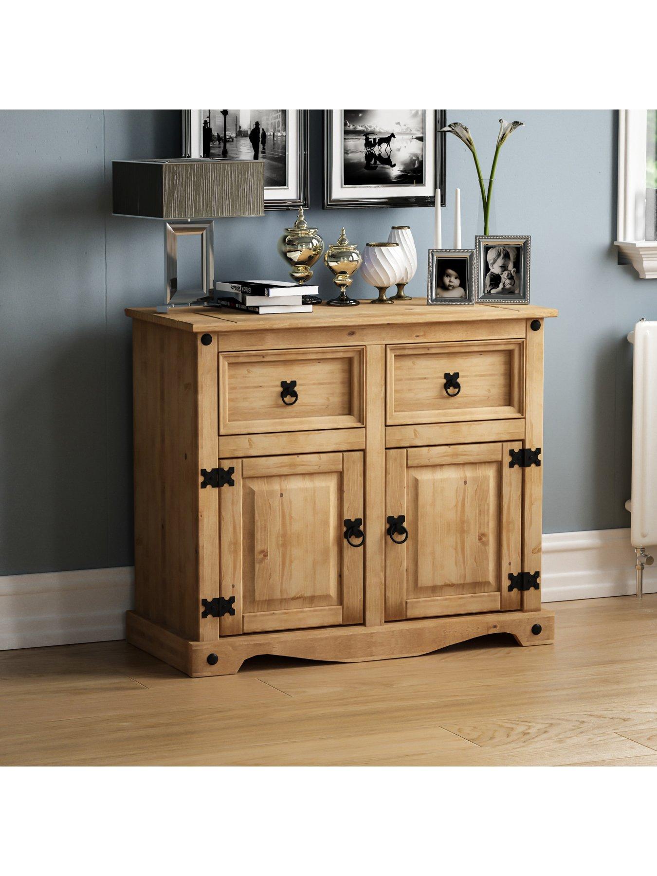 undefined Corona Solid Pine 2 Door, 2 Drawer Sideboard