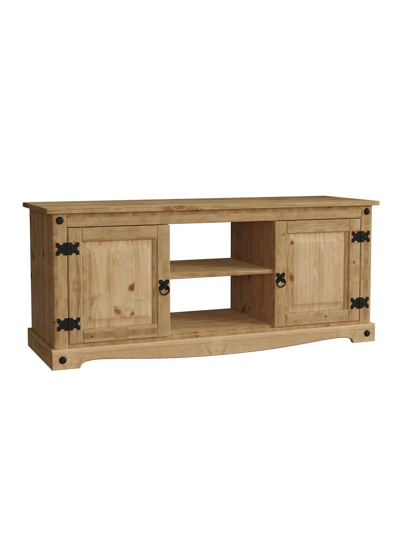 Image 2 of 5 of Vida Designs Corona Solid Pine 2 Door, 1 Shelf&nbsp;TV Unit - fits up to 60 inch TV