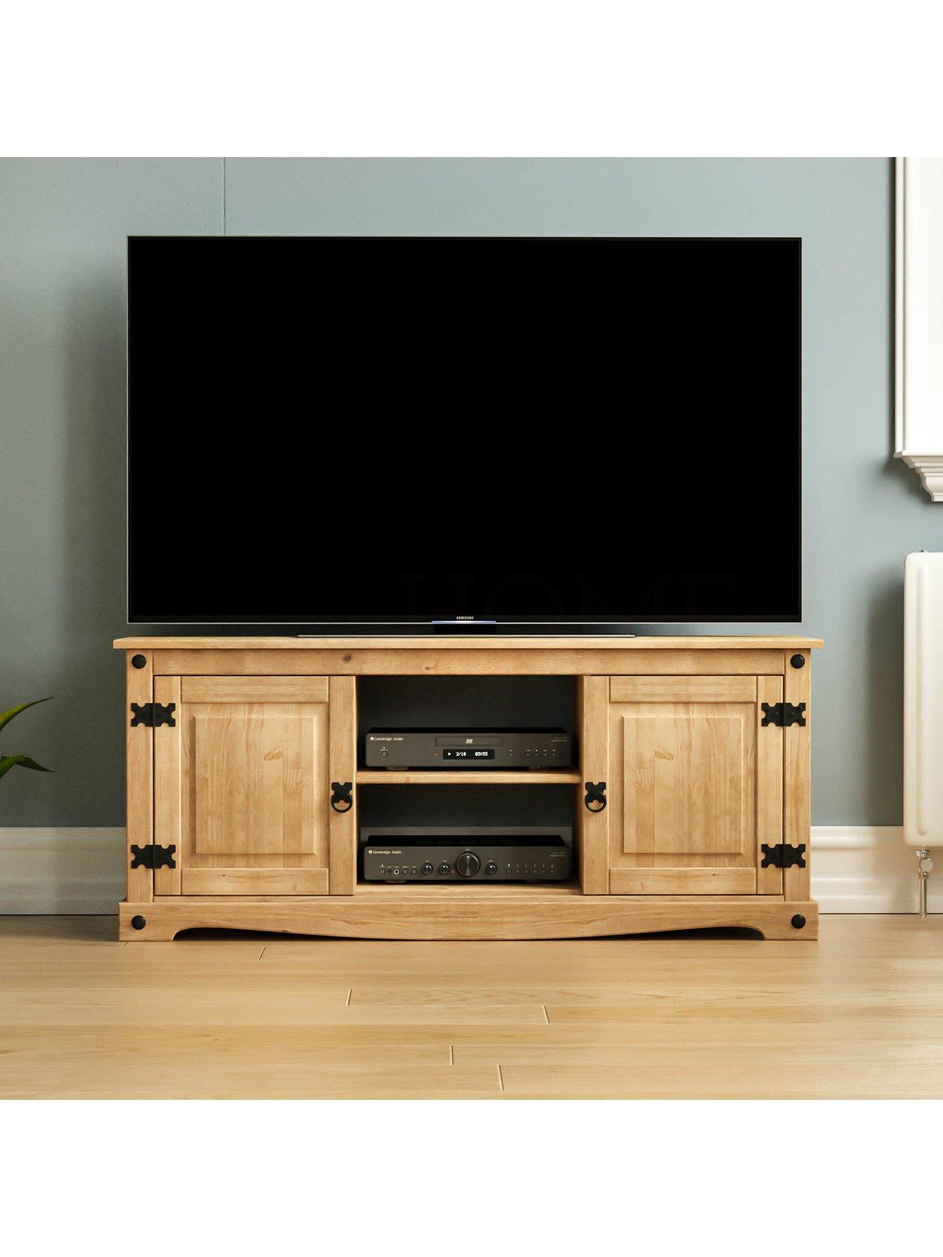 Image 3 of 5 of Vida Designs Corona Solid Pine 2 Door, 1 Shelf&nbsp;TV Unit - fits up to 60 inch TV