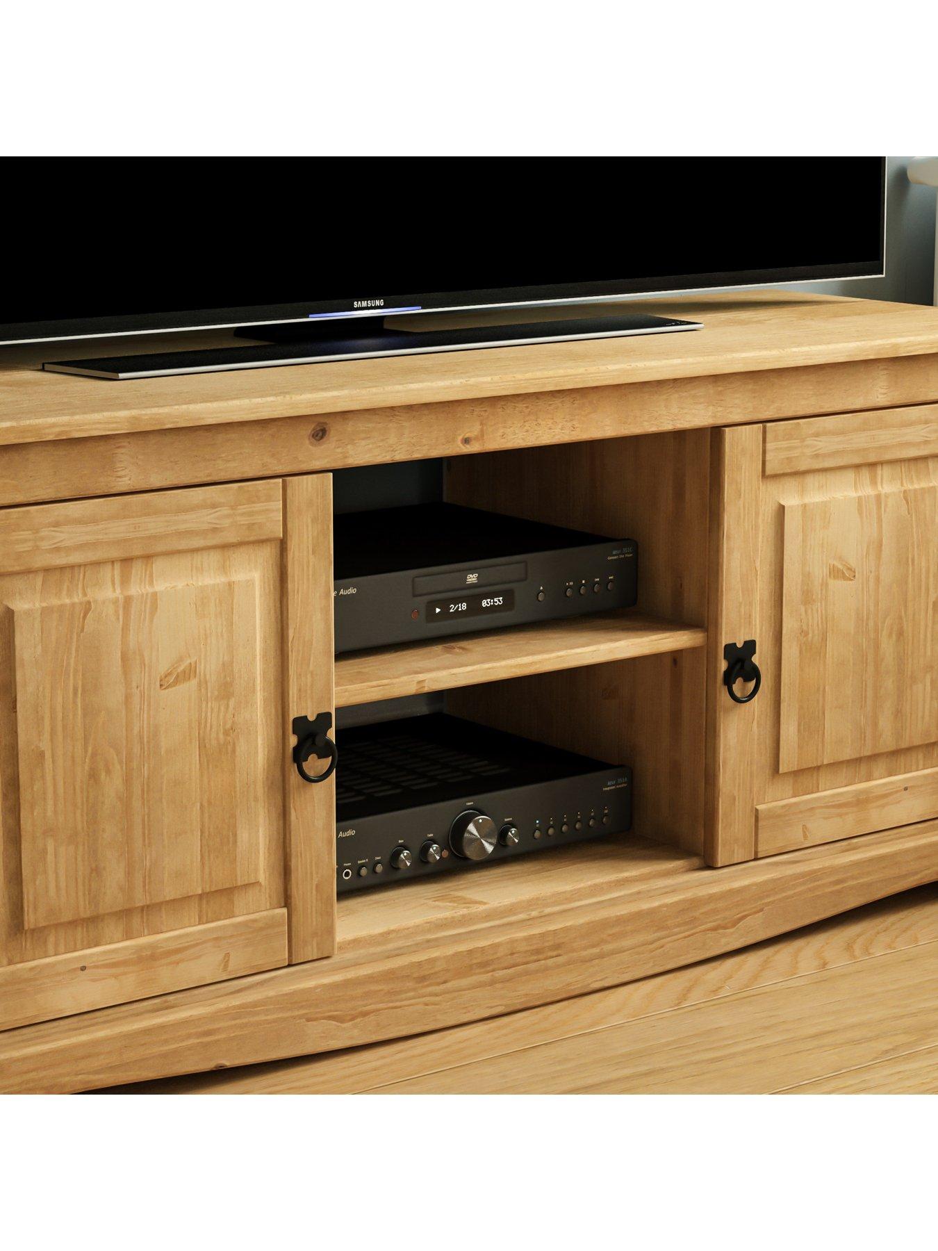 Image 5 of 5 of Vida Designs Corona Solid Pine 2 Door, 1 Shelf&nbsp;TV Unit - fits up to 60 inch TV