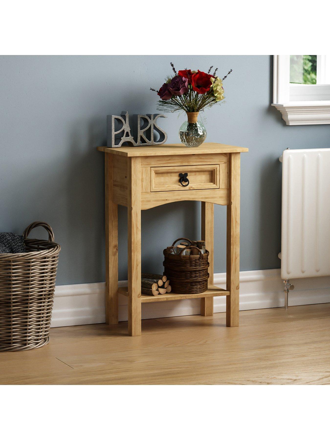 undefined Corona Solid Pine 1 Drawer Console Table