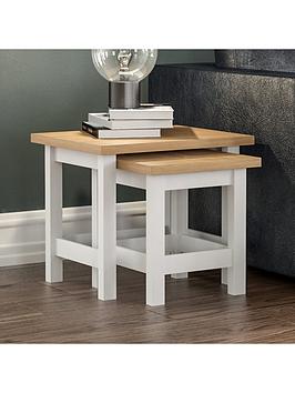 Product photograph of Vida Designs Arlington Nest Of Tables - White from very.co.uk