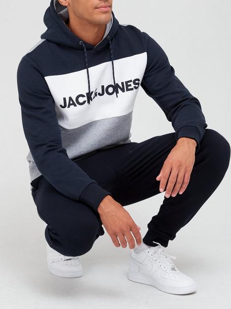 jack-jones-colour-block-logo-hoodie-navy