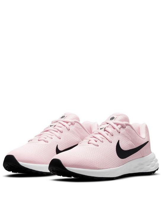 front image of nike-revolution-6-junior-trainers-pink