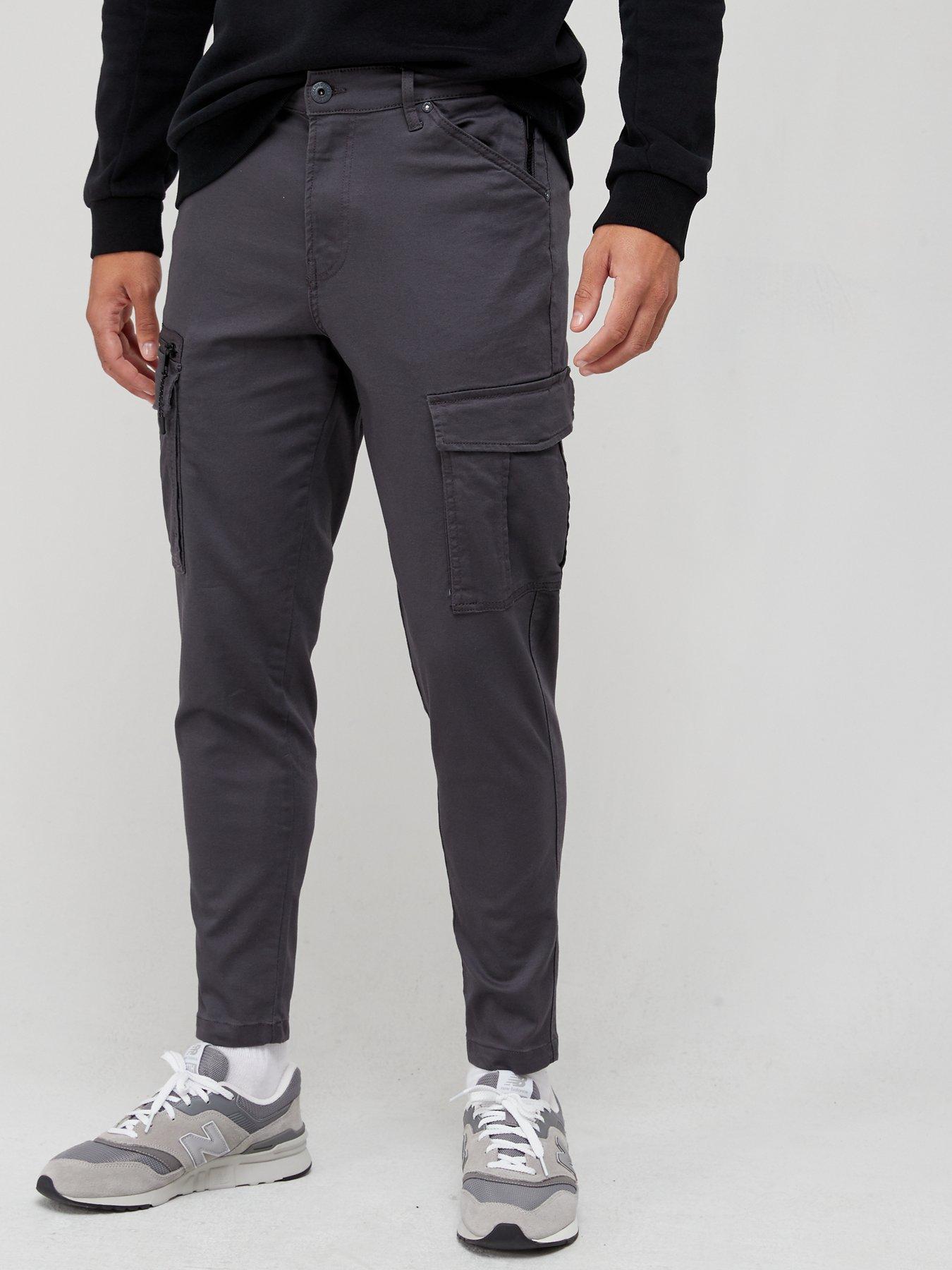 Trousers & Chinos Technical Tapered Fit Cargo Trousers - Grey