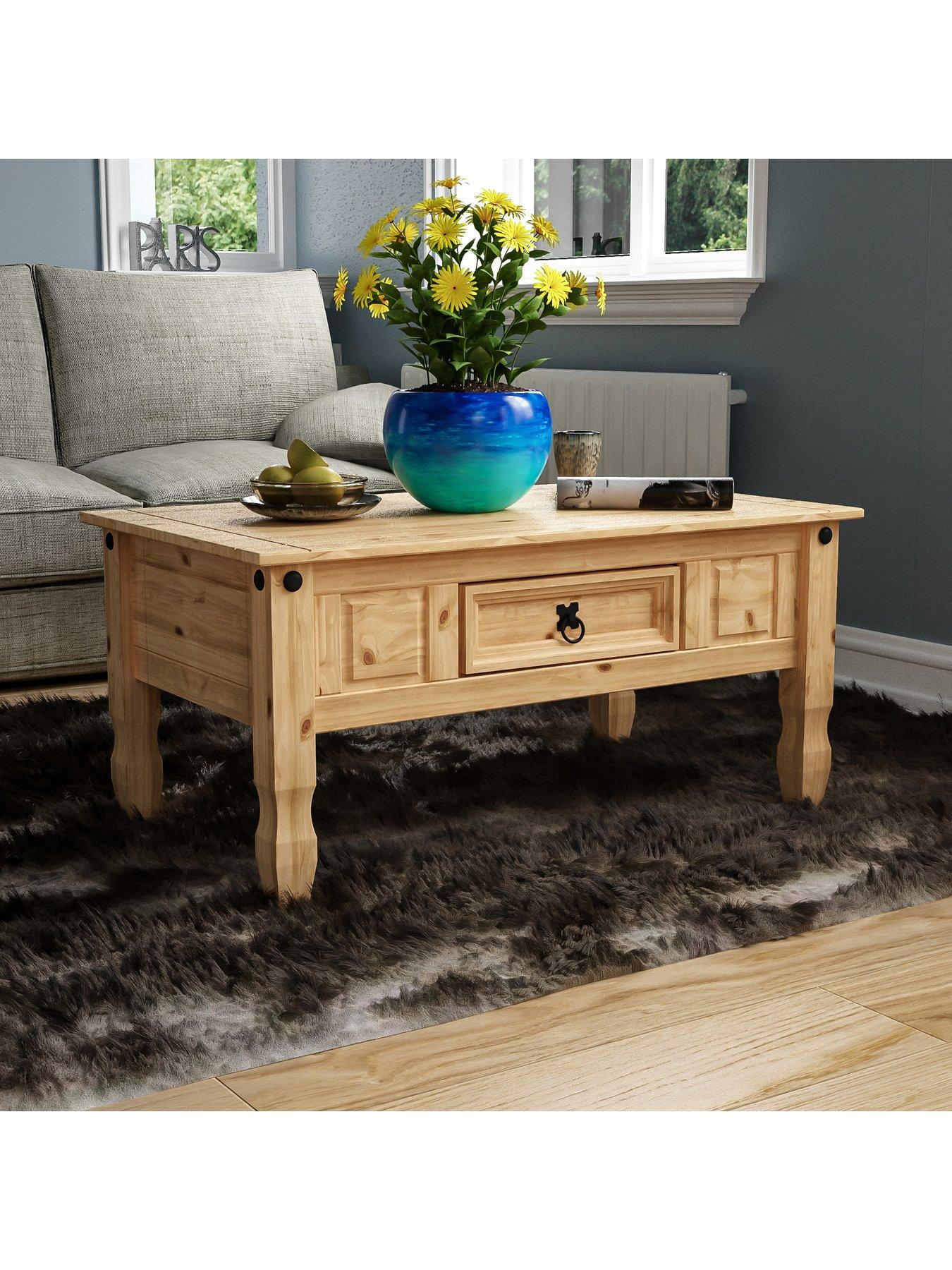 Traditional coffee table on sale with storage