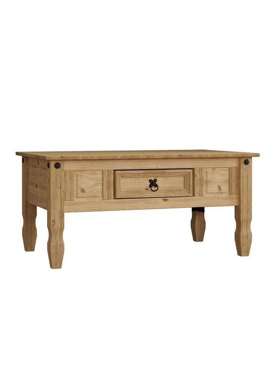 stillFront image of vida-designs-corona-solid-pine-1-drawer-coffee-table