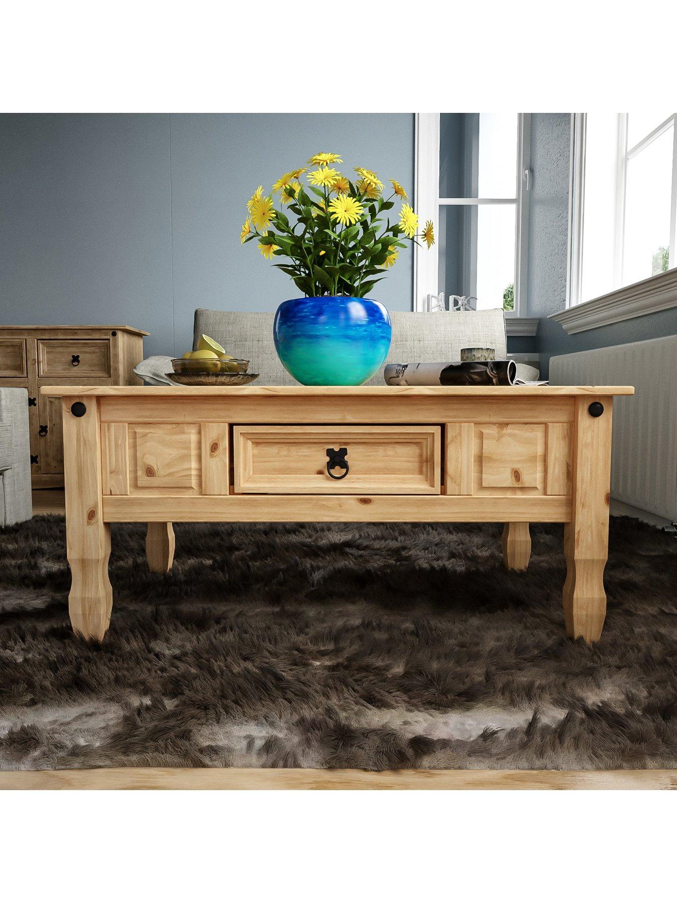 Image 3 of 5 of Vida Designs Corona Solid Pine 1 Drawer Coffee Table