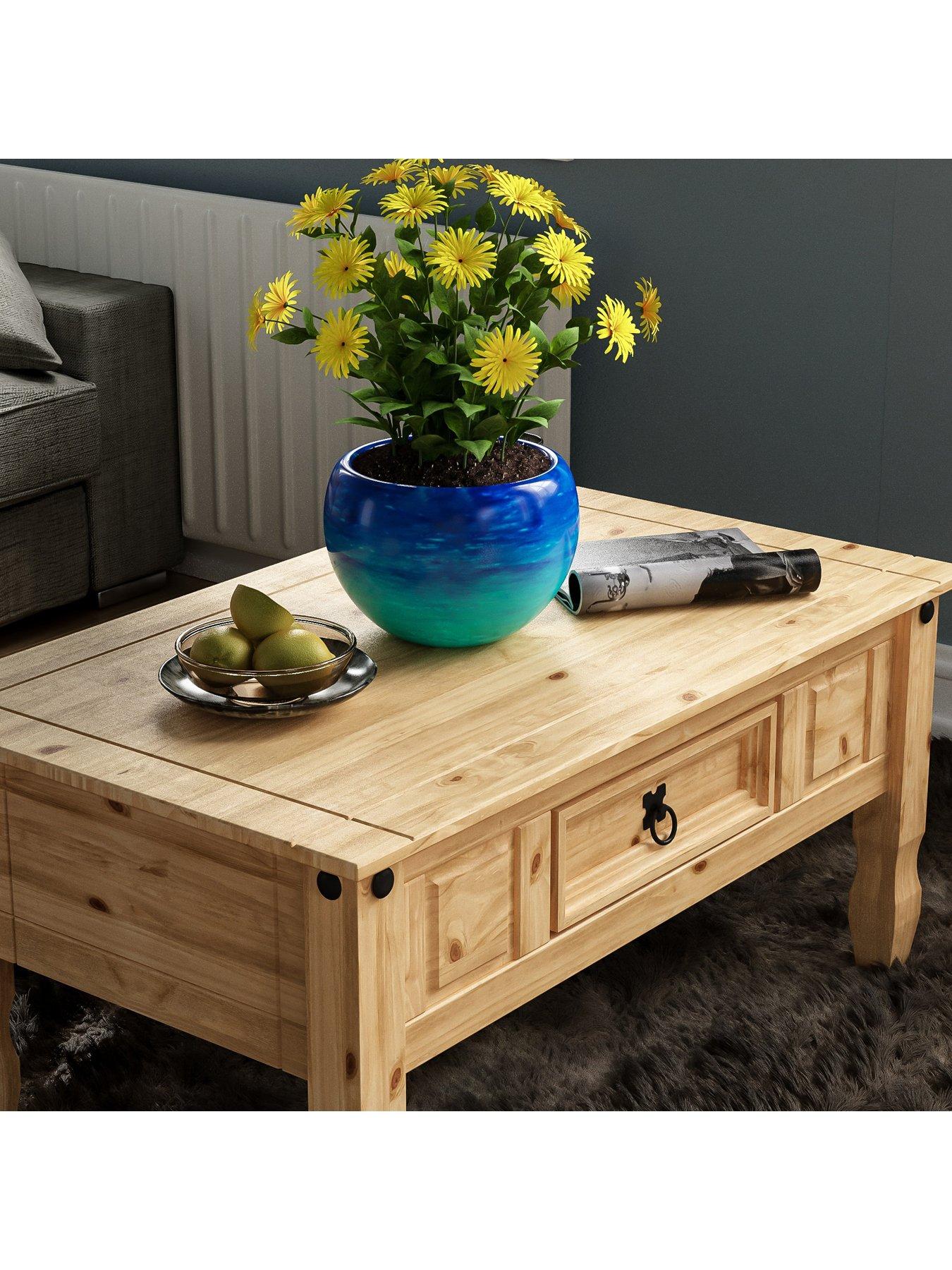 Image 4 of 5 of Vida Designs Corona Solid Pine 1 Drawer Coffee Table
