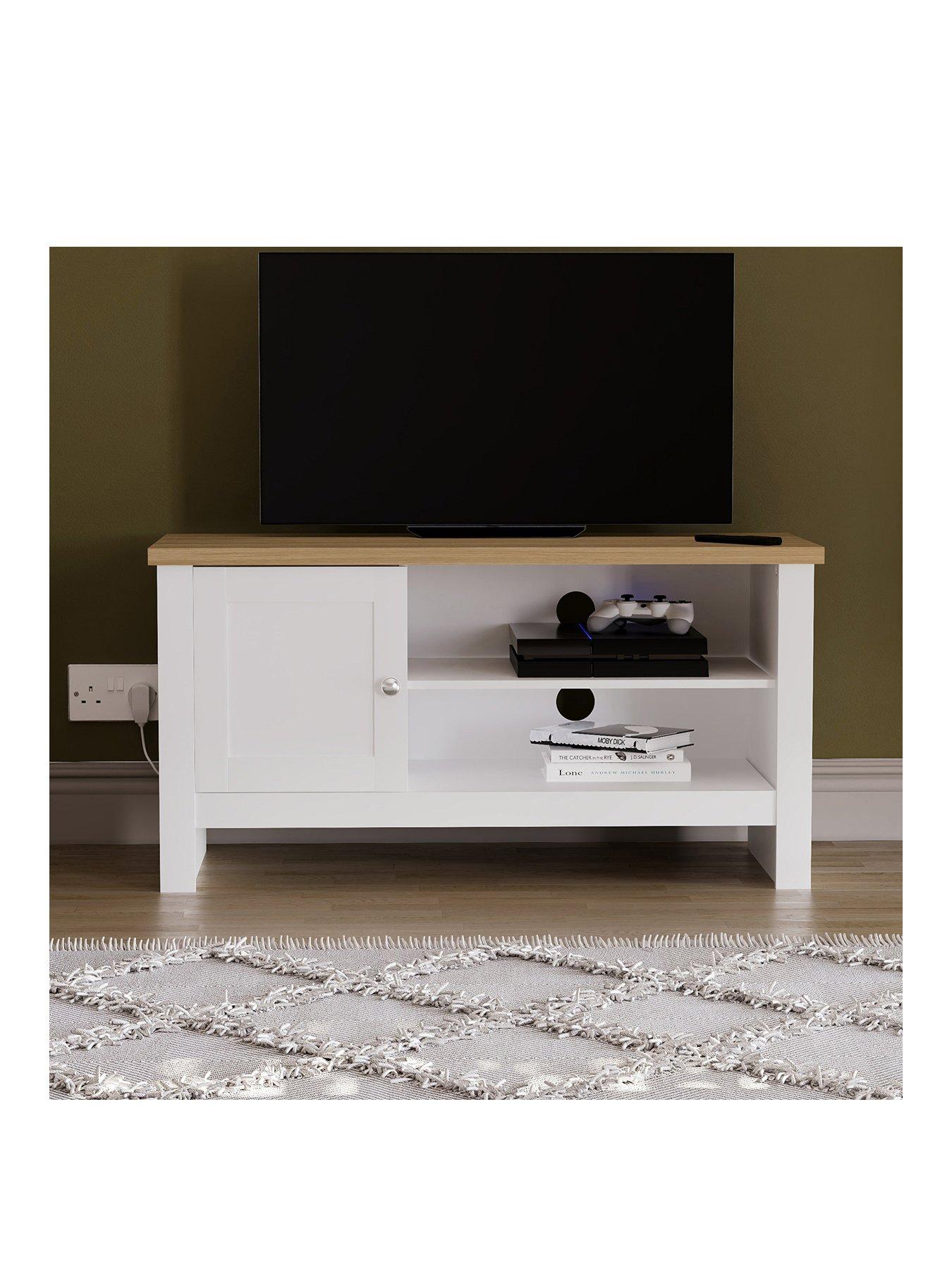 Vida Designs Arlington 1 Door TV Unit - Fits up to 43 inch TV - White ...