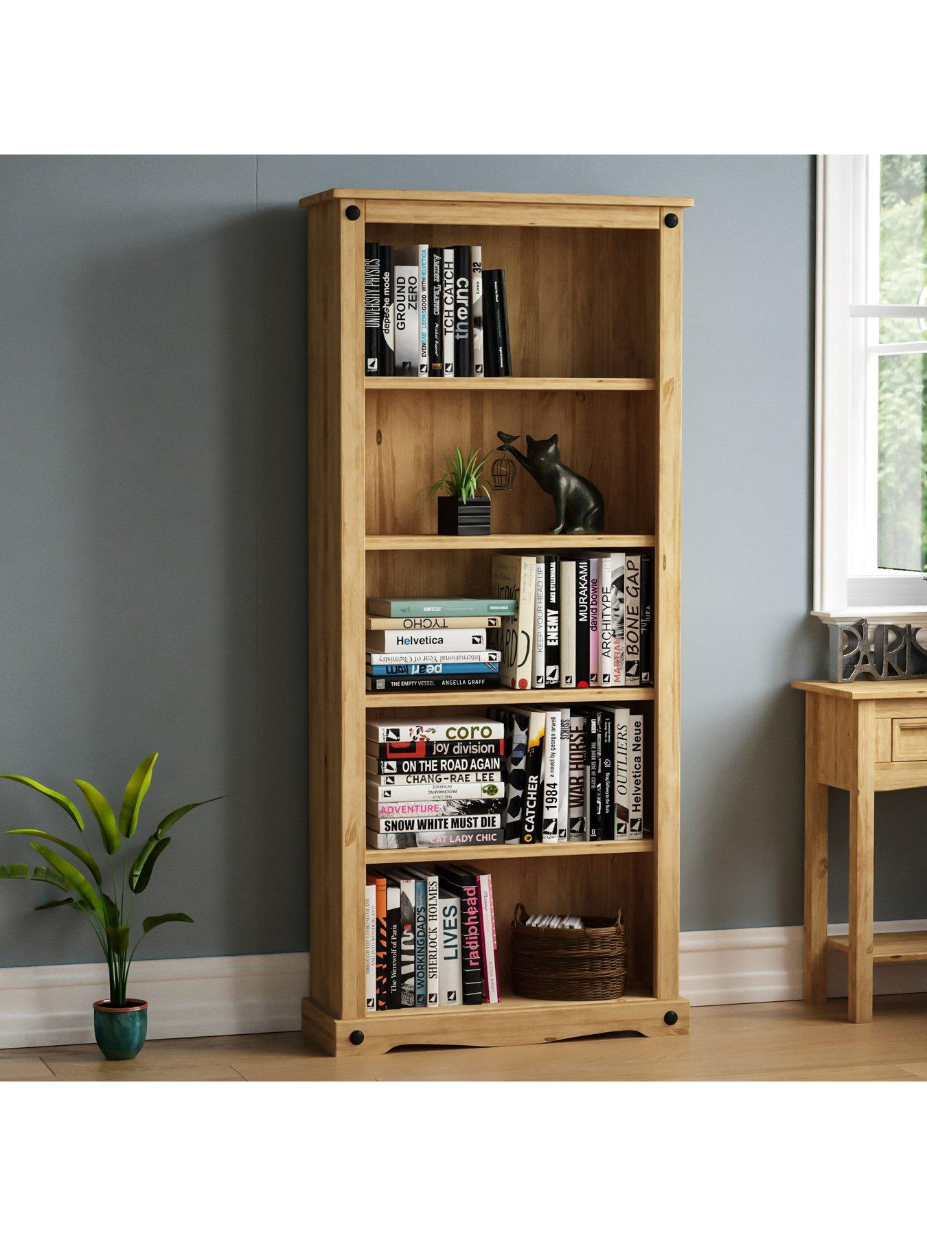 Product photograph of Vida Designs Corona Solid Pine Large Bookcase from very.co.uk