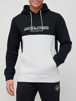 jack-jones-colour-block-logo-hoodie-blackwhite