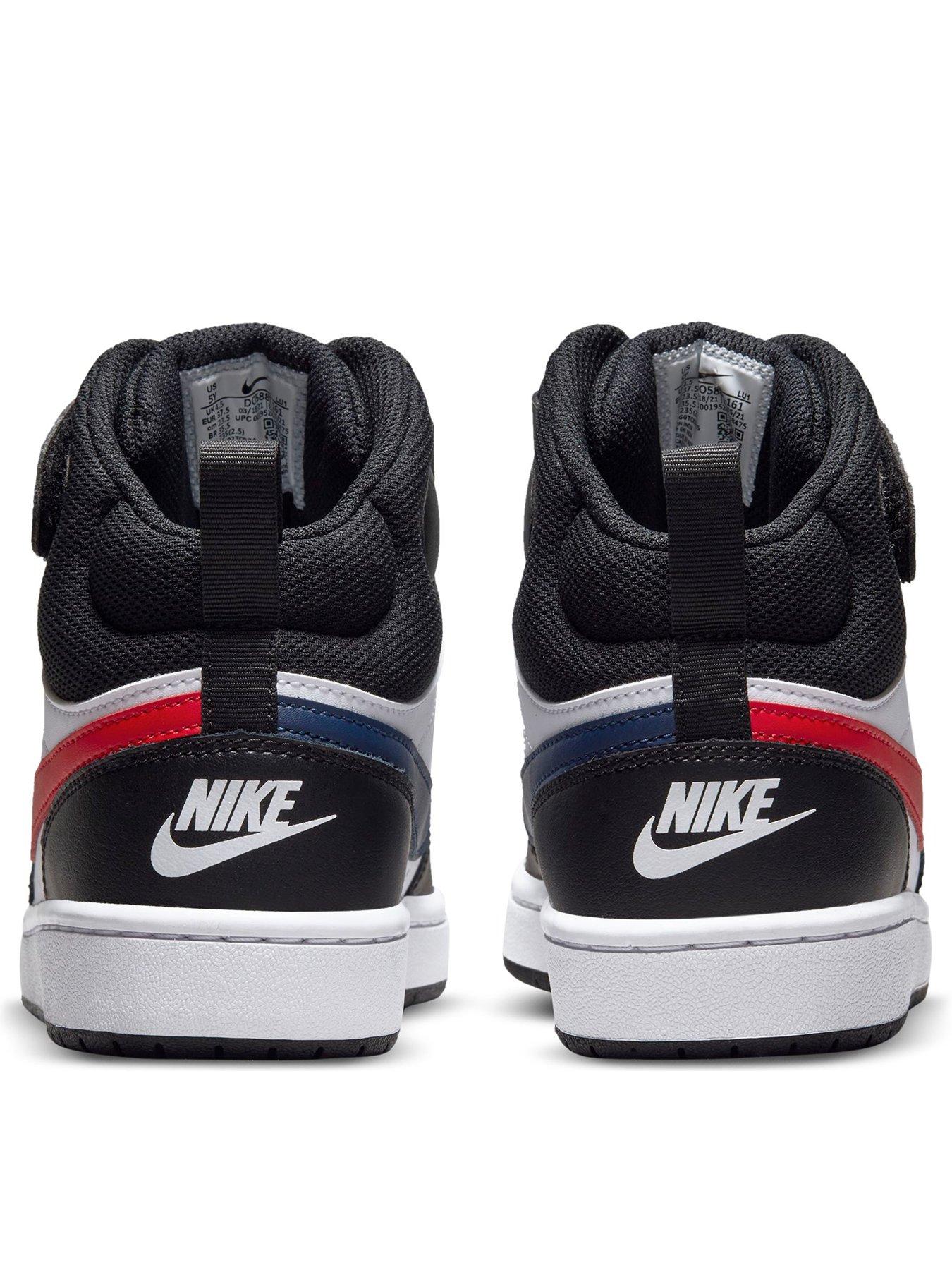 Nike Court Borough Mid 2 Junior White Red Very Co Uk