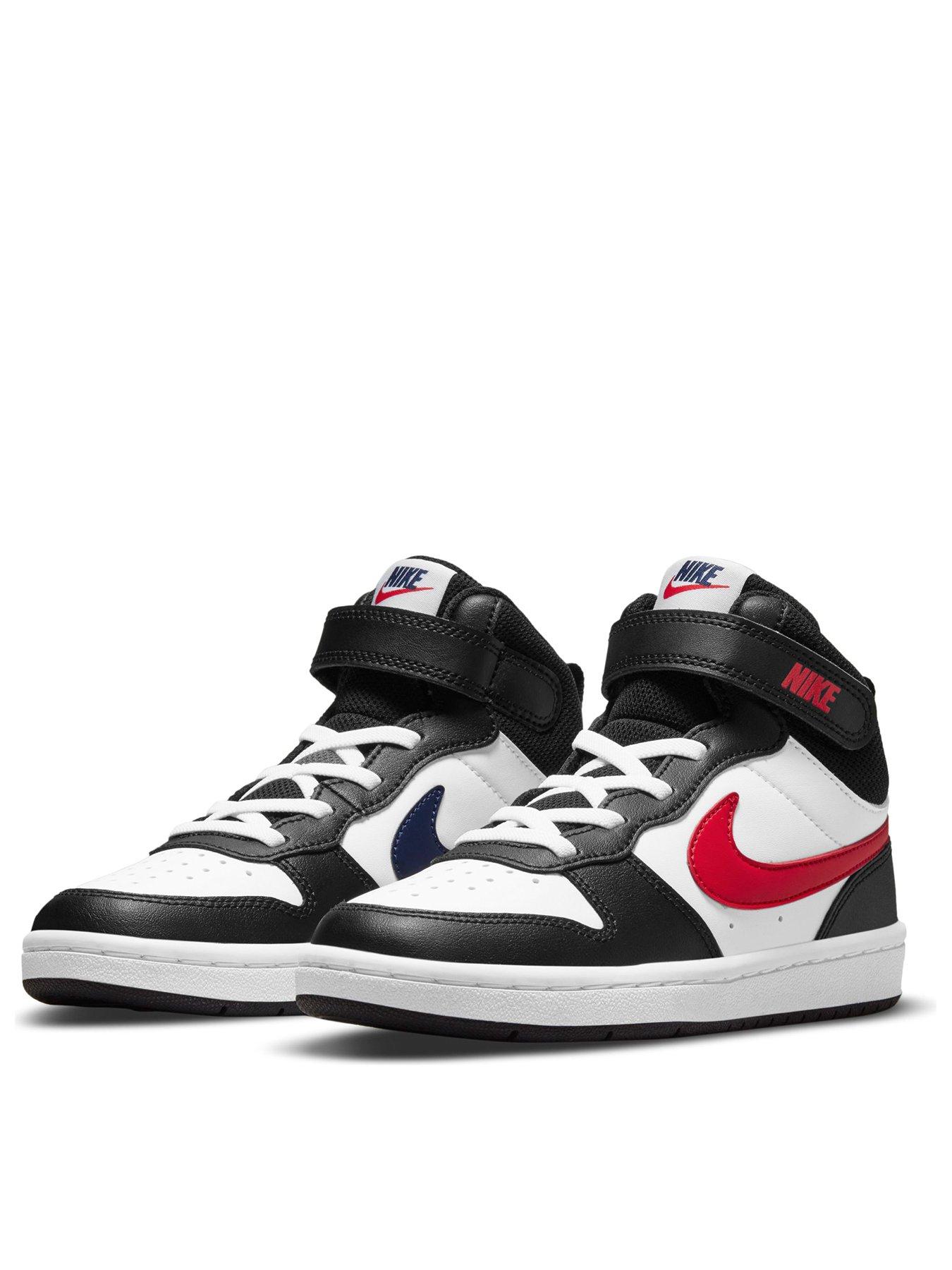 Nike Court Borough Mid 2 Childrens Trainer Black White Red Very Co Uk