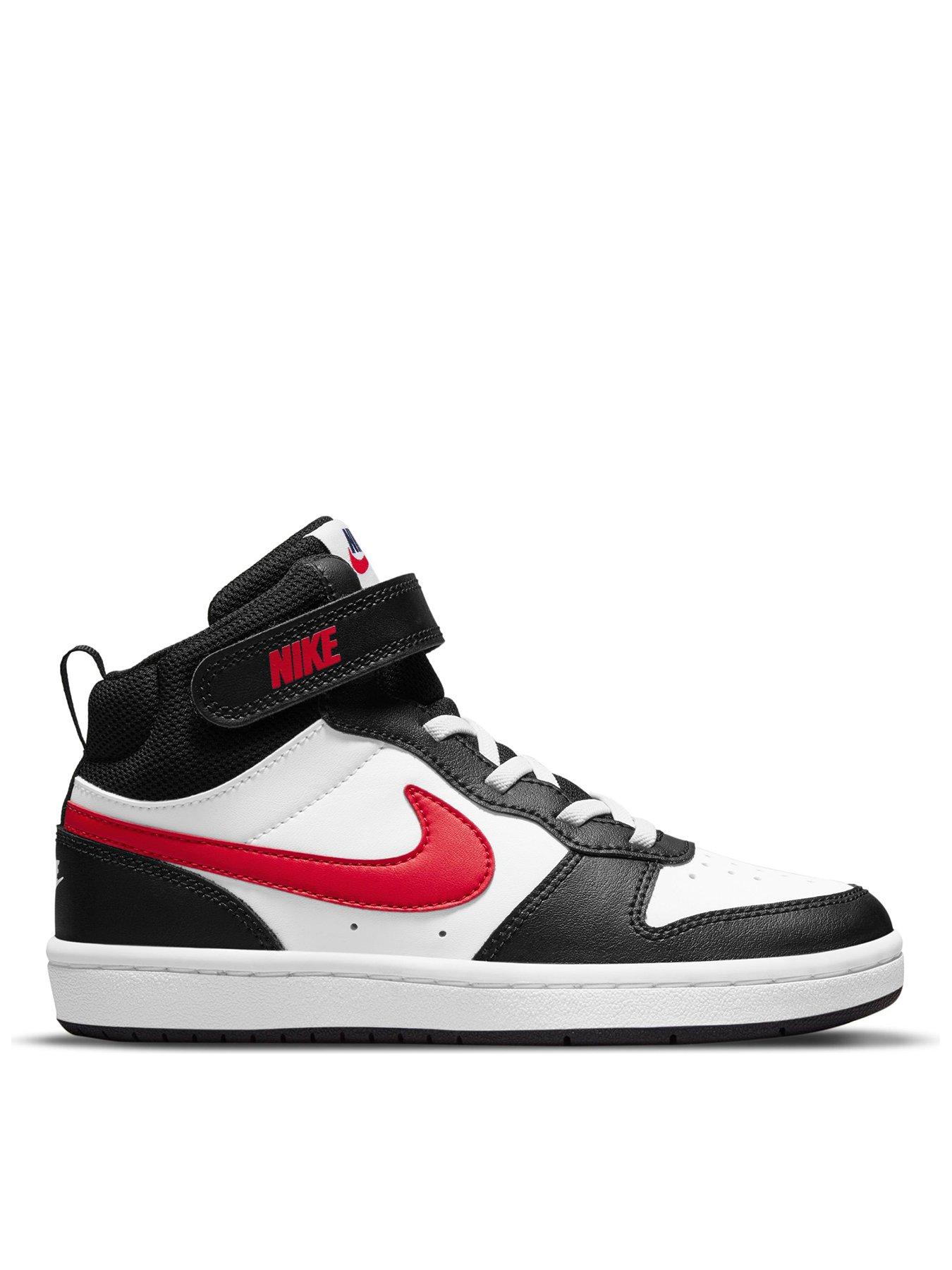 Nike Court Borough Mid 2 Childrens Trainer Black White Red Very Co Uk