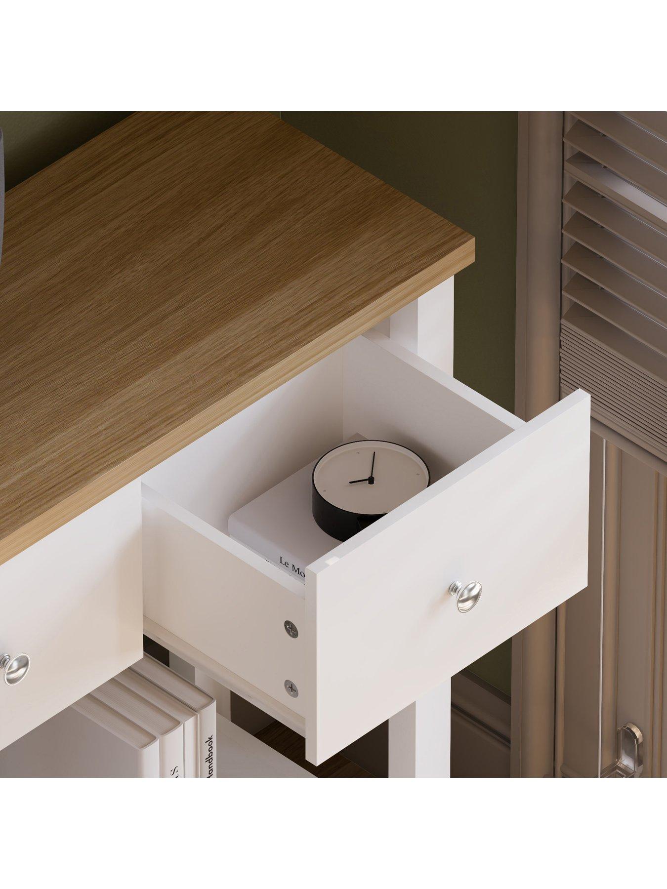 Image 4 of 6 of Vida Designs Arlington 3 Drawer Console Table -&nbsp;White